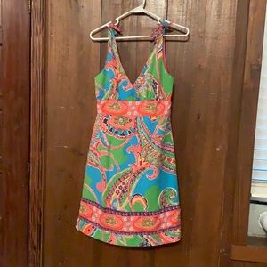 Beautiful Lilly Pulitzer dress -Sexy Size 4 tie straps- broken zipper